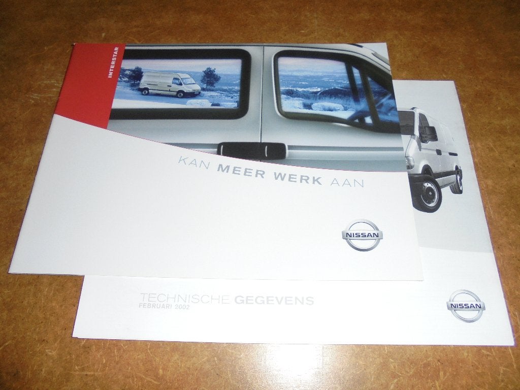 brochure Nissan Interstar  2002, Ophalen of Verzenden, Nieuw, Nissan