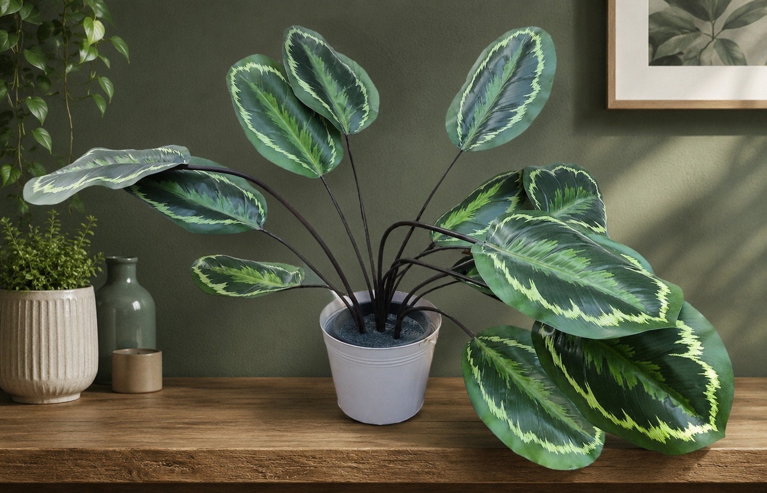 IKEA, Fejka Kunstplant, " Calathea", Ophalen, Zo goed als nieuw, IKEA, 70 cm