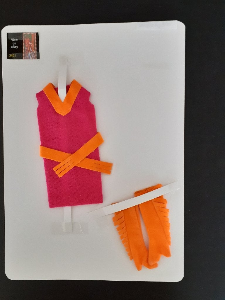 Vintage Barbie Fashion "Fringe Benefits" (1971), Verzenden, Gebruikt, Kleertjes