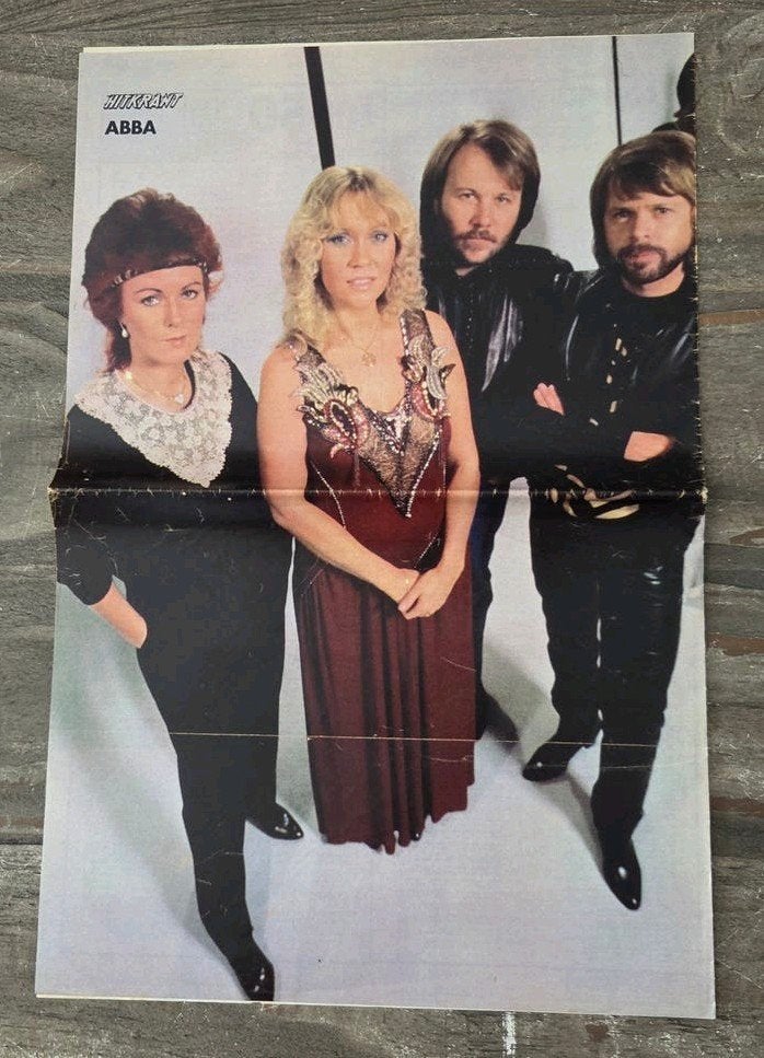 ABBA Poster - Vintage Muziek Poster, Ophalen of Verzenden, Zo goed als nieuw, A1 t/m A3, Muziek