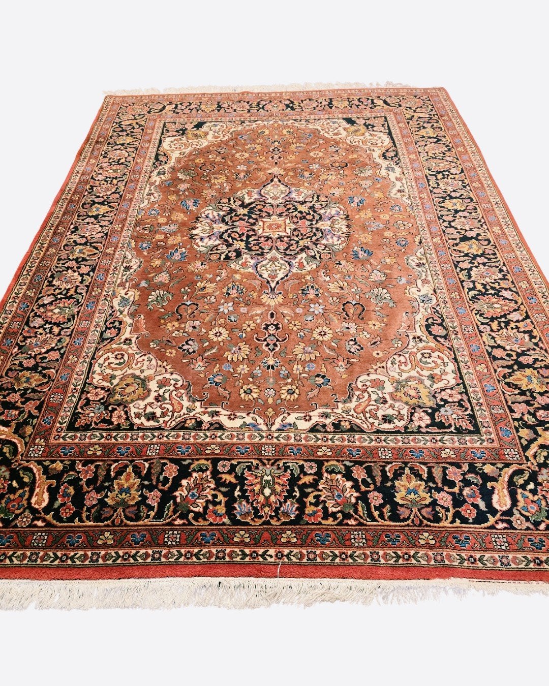 Groot perzisch tapijt Mashad 340x225 wollen vloerkleed iran, 1185VB, Info@rugsandcarpets.nl, De handelmaatschappij, Blauw