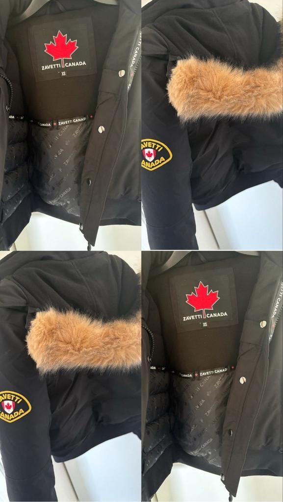 Zavetti Canada jas met bontkraag, maat XS, Kleding | Heren, Jassen | Winter, Ophalen of Verzenden, Nieuw, Maat 46 (S) of kleiner
