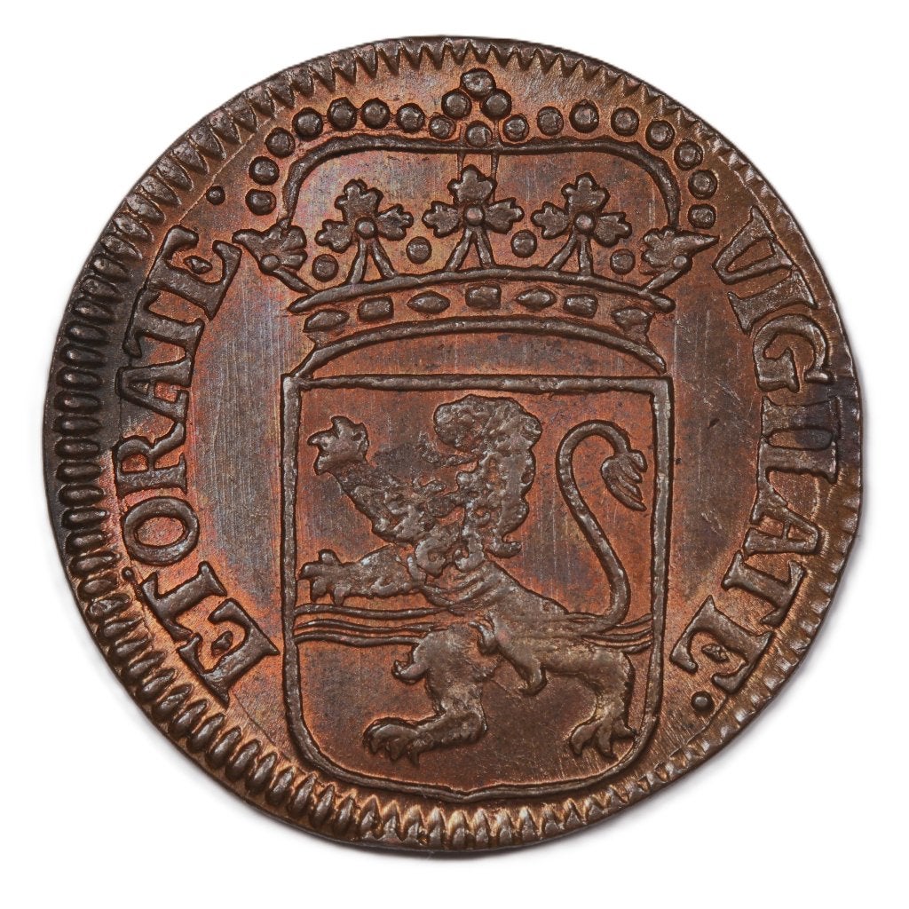 Duit Overijssel 1741. Unc., Ophalen of Verzenden, Vóór koninkrijk, Overige waardes, Losse munt