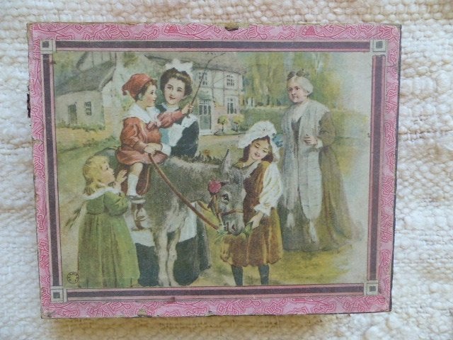 antieke blokken puzzel nostalgische afbeeldingen ca jaren 20, Ophalen of Verzenden