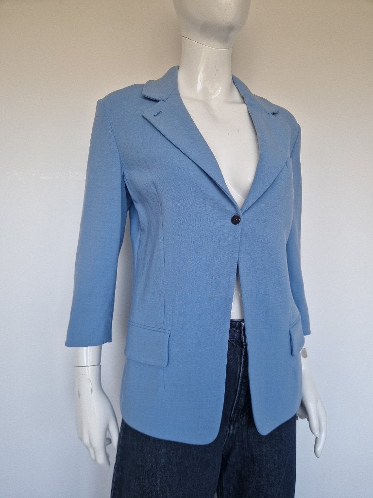 Agnona blazer | Maat 38 | Lichtblauw |, Maat 38/40 (M), Agnona, Blauw, Nijmegen