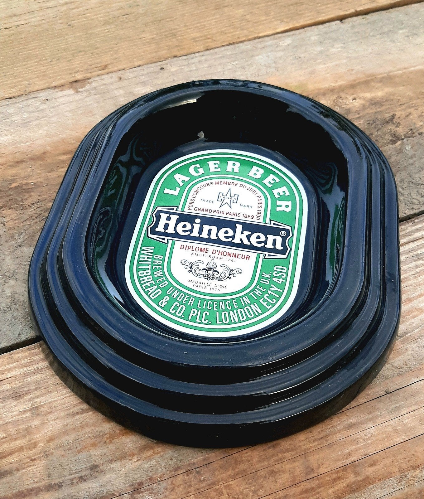 Vintage Heineken Asbak - (Iconisch 70's model / stadion), Verzamelen, Ophalen of Verzenden, Zo goed als nieuw, Heineken