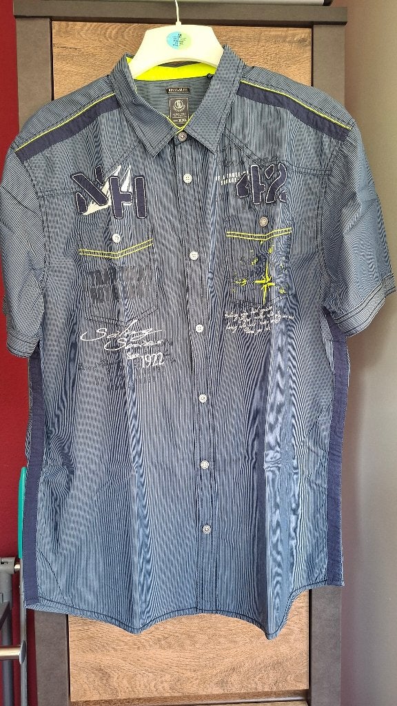 heren hemd - maat XXL - regulair Fit - zwart, blauw, Blauw, Nieuw, Ophalen of Verzenden, Overige halswijdtes