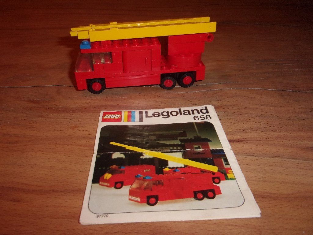 Lego Legoland 658-1 Fire Engine uit 1974 (2), Gebruikt, Lego, Compleet, Ophalen of Verzenden