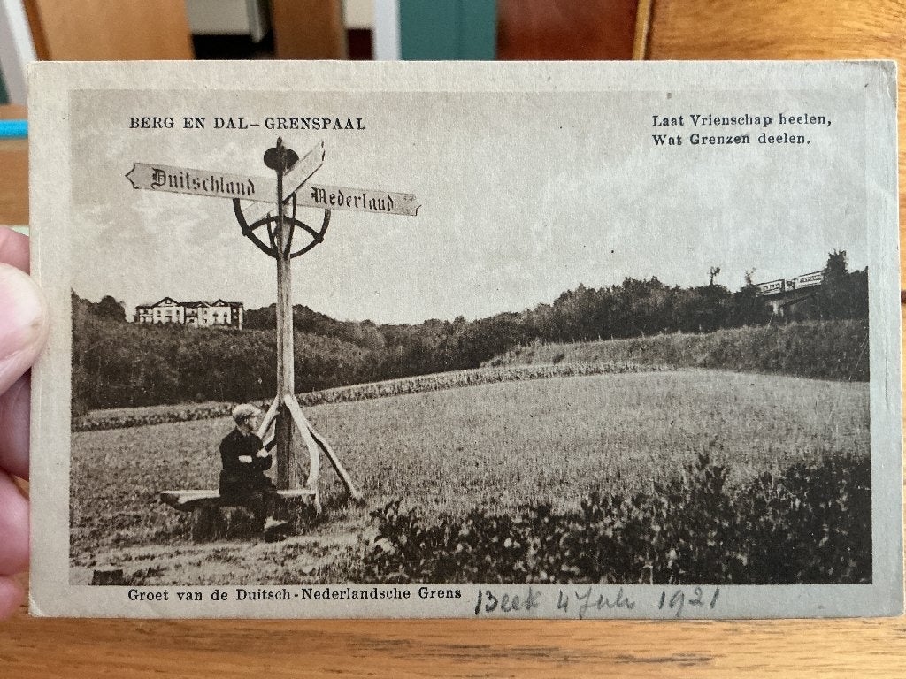 Grenspaal Berg en Dal 1921, Verzenden, 1920 tot 1940, Ongelopen, Gelderland