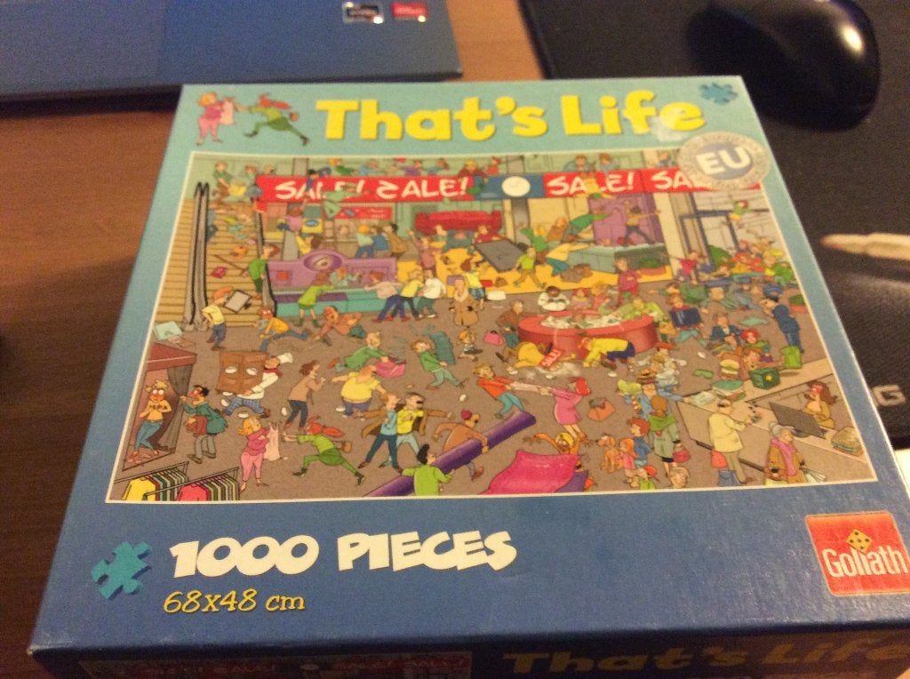 That's life legpuzzel "Sale" 1000 stukjes. Goliath, Ophalen of Verzenden, 500 t/m 1500 stukjes, Zo goed als nieuw, Legpuzzel