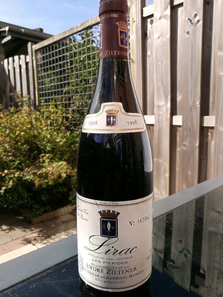 2 x Grand Vin Lirac Andre Ziltener 1998, Verzamelen, Wijnen, Frankrijk, Nieuw, Ophalen of Verzenden, Rode wijn