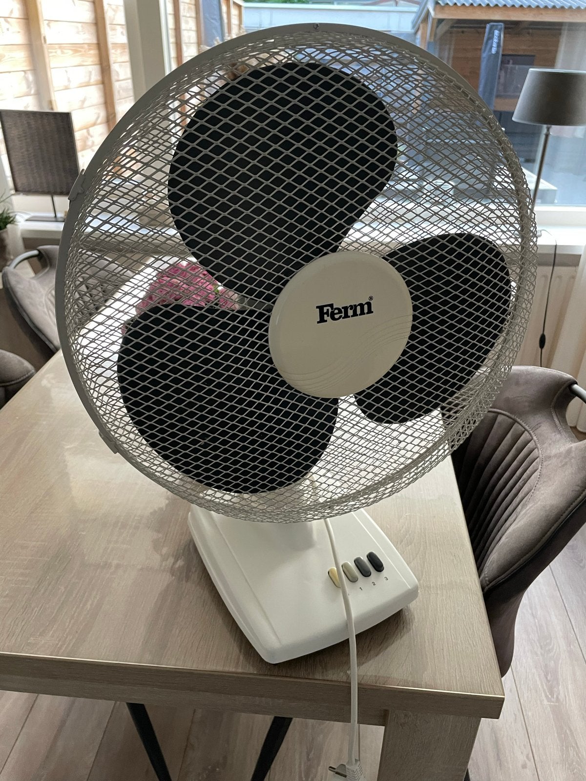 Ferm Tafelventilator - Compact en Krachtig, Witgoed en Apparatuur, Ophalen of Verzenden, Gebruikt, Tafelventilator