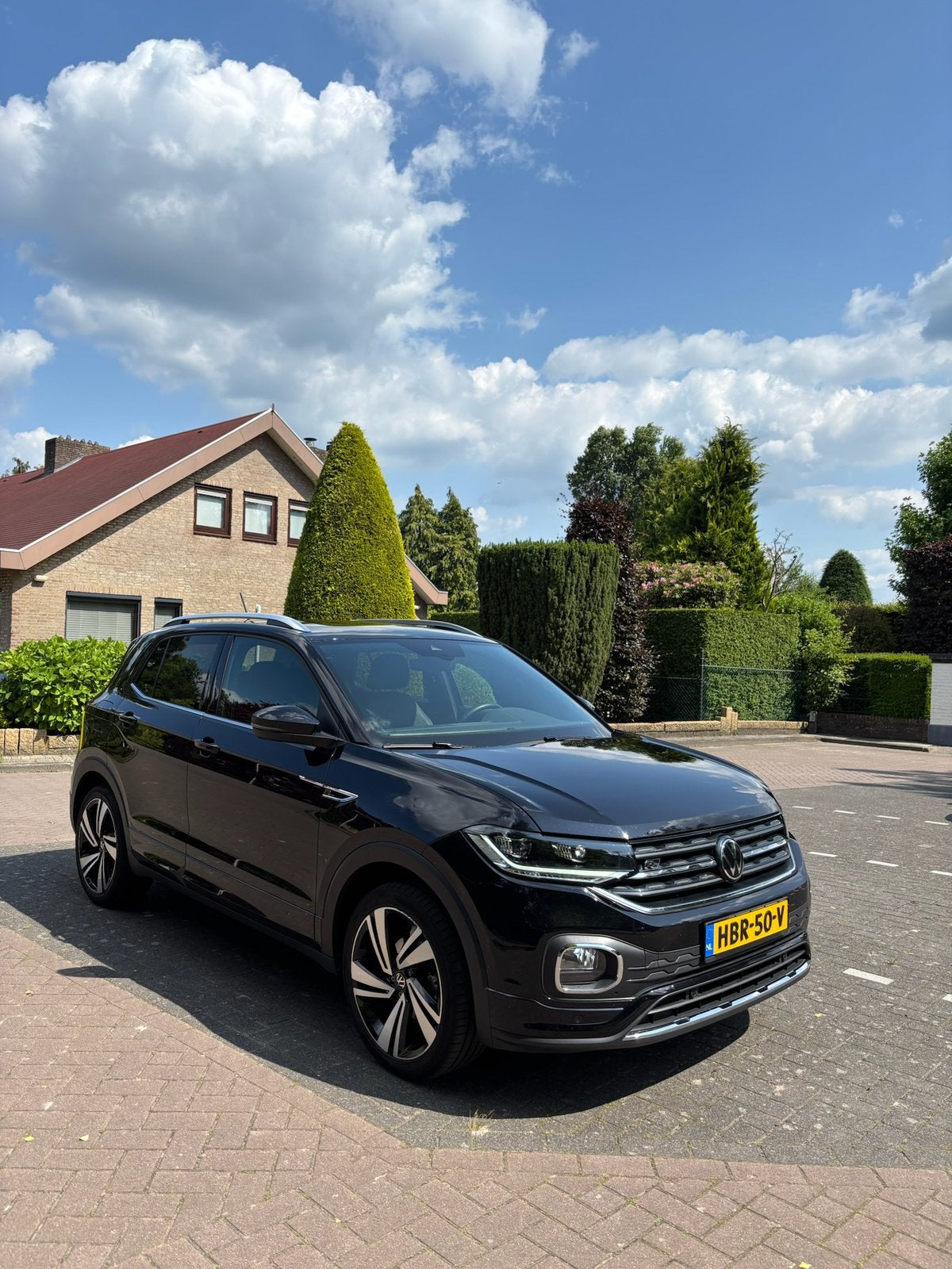 Volkswagen T-Cross 1.5 TSI 150pk 7-DSG 2022 Zwart, Auto's, T-Cross, 1498 cc, 4 cilinders, Leder en Stof