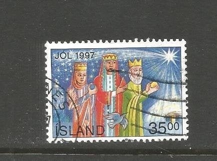 IJsland Mi. 880 Kerst 1997 - Drie Koningen, Ophalen of Verzenden, IJsland, Gestempeld