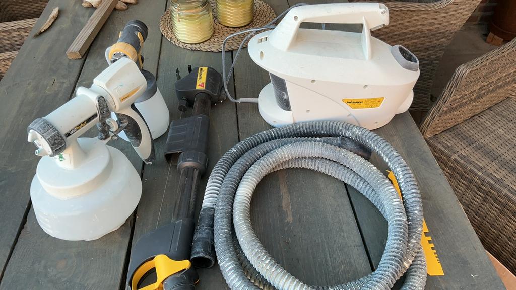 Te koop Wagner verfspuit, Ophalen, Gebruikt, Verfspuit of Verfpomp