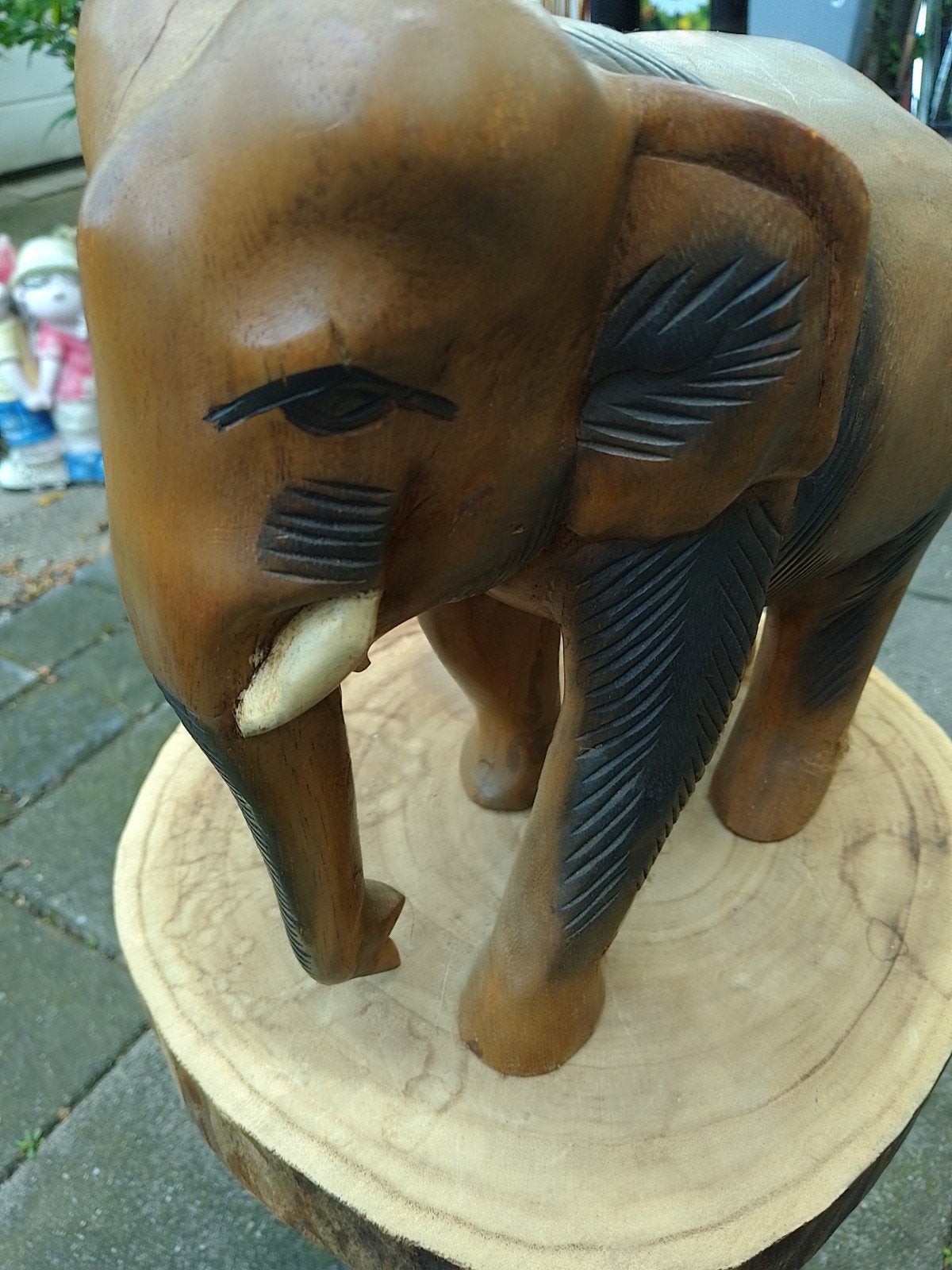 Houten olifant, Antiek en Kunst, Kunst | Beelden en Houtsnijwerken, Ophalen