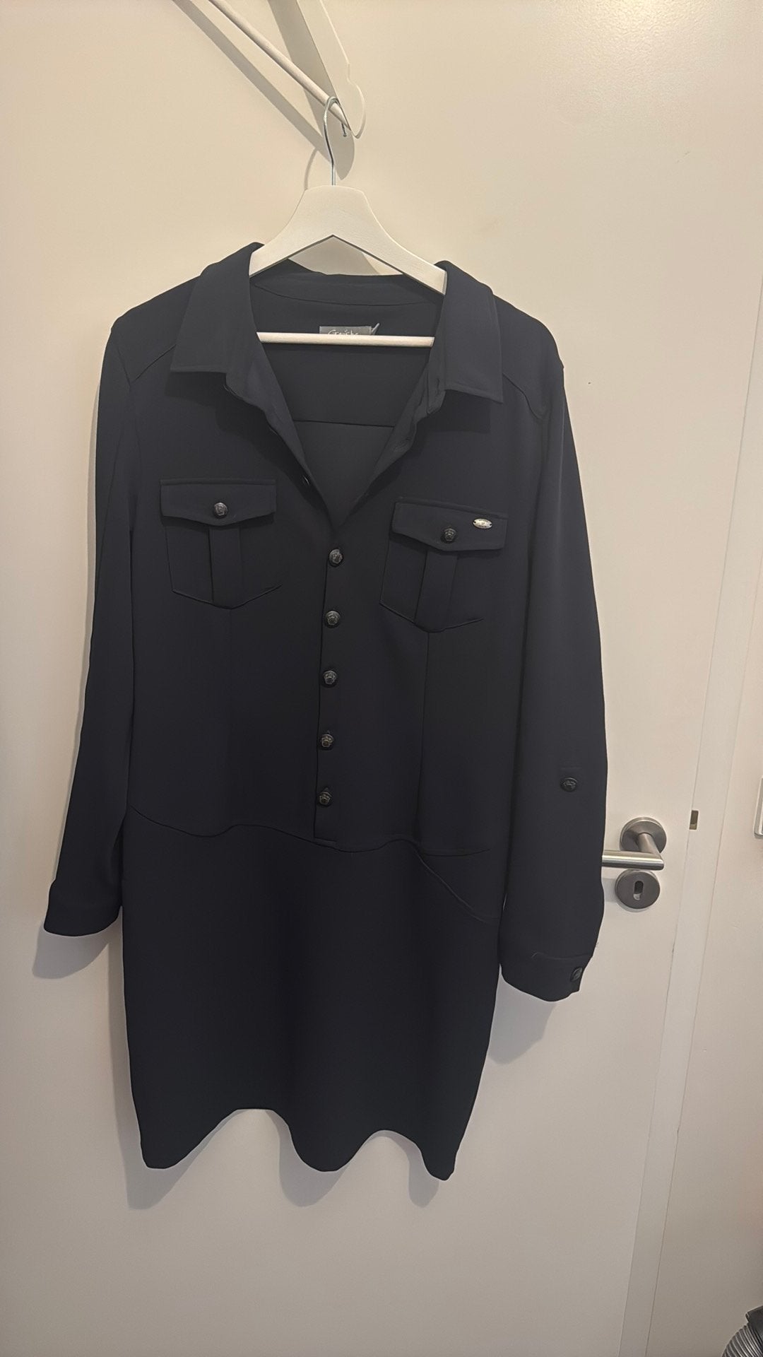 Geisha kortere vallende jurk xxl 44 donkerblauw, Kleding | Dames, Blauw, Maat 42/44 (L), Ophalen of Verzenden, Zo goed als nieuw