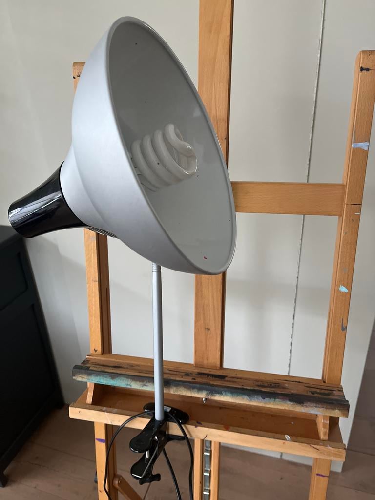 Handige klemlamp met spaarlamp - Ideaal voor werkplek, Ophalen, Gebruikt