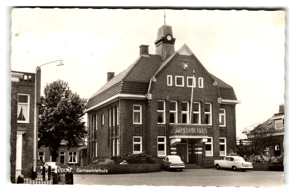 Bedum, Gemeentehuis, Verzamelen, Verzenden, 1960 tot 1980, Gelopen, Groningen