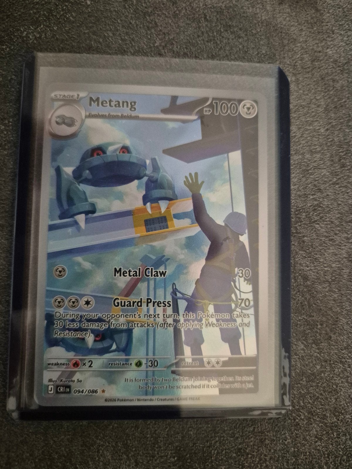 Pokémon Kaart: Metang (094/086), Ophalen of Verzenden, Zo goed als nieuw, Losse kaart