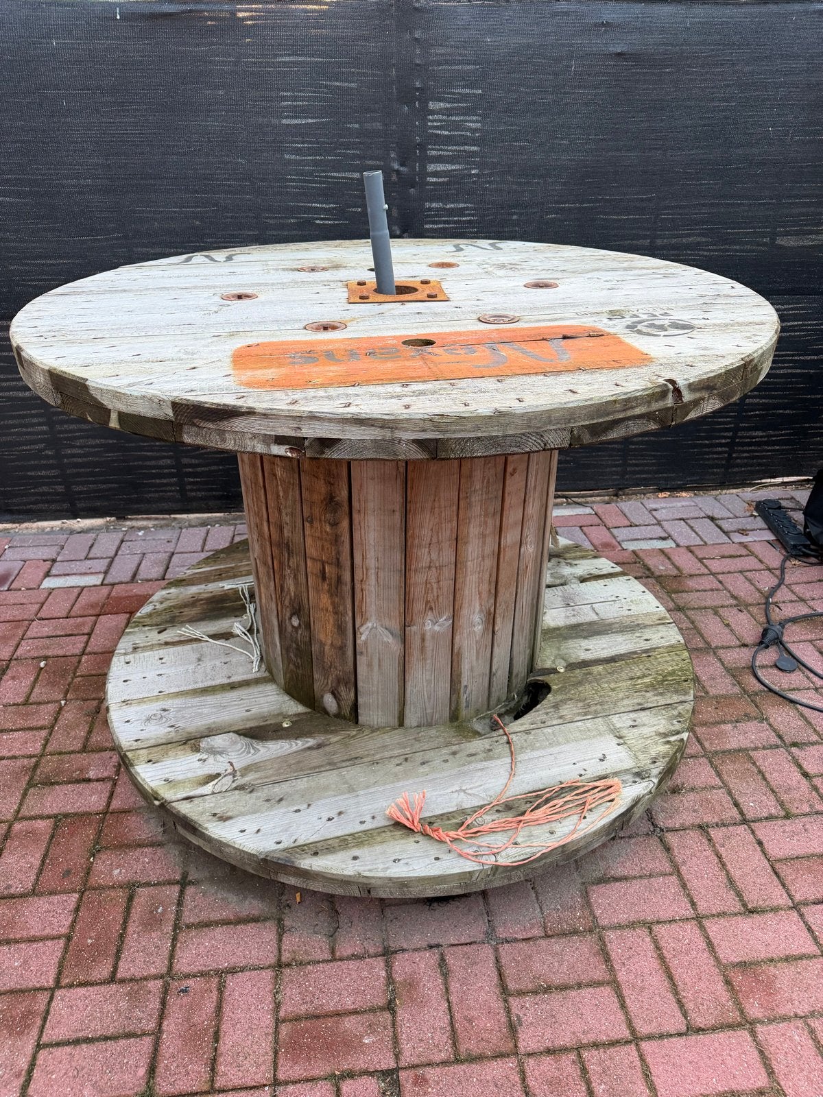 Grote houten kabelhaspel - Ideaal als tuintafel, Ophalen of Verzenden, Gebruikt, Rond, Hout