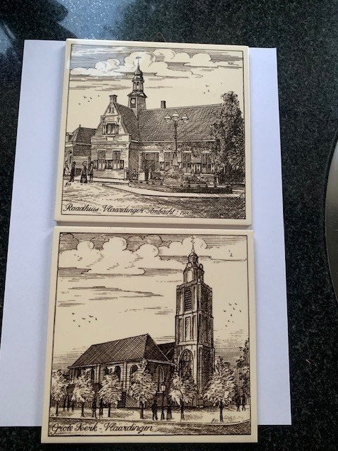 Wandbordjes Vlaardingen, Tegeltje, Ophalen, Zo goed als nieuw, Steen/keramiek