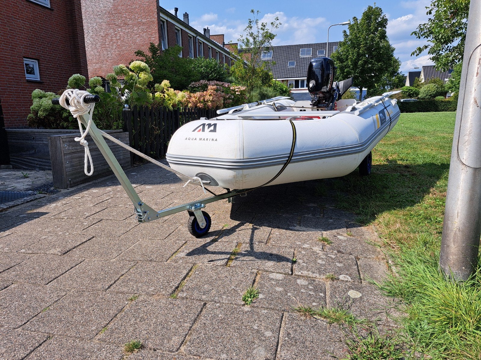 rubberboot met mercury motor compleet, Ophalen, Aluminium, Zo goed als nieuw, Peddels