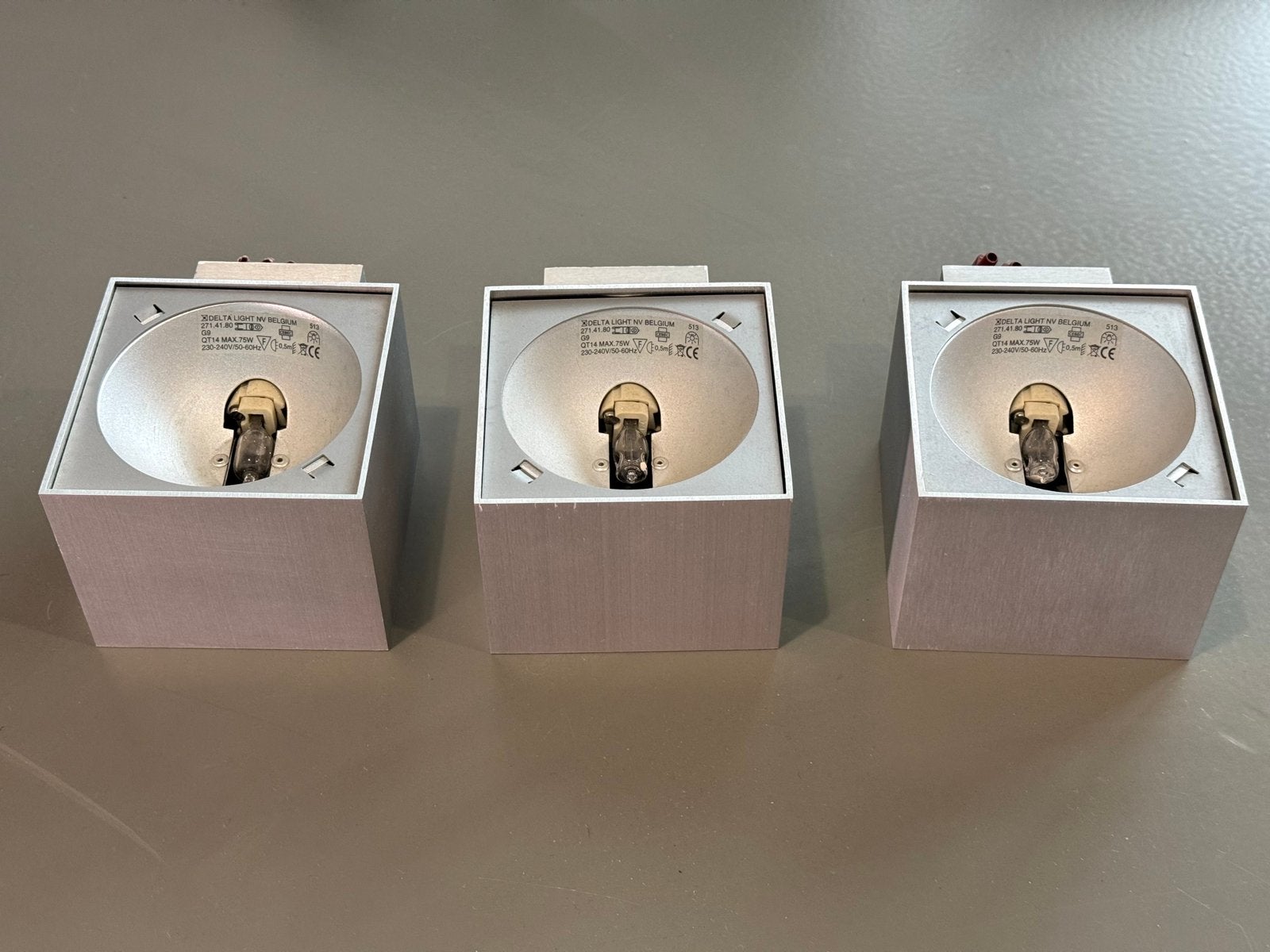 Deltalight Kubic wandlamp 3x, Ophalen of Verzenden, Gebruikt, Metaal