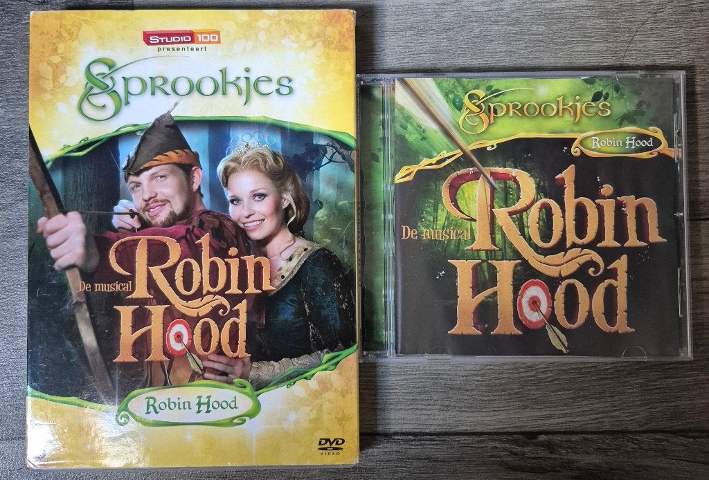 Studio 100 Robin Hood dvd en cd, Alle leeftijden, Ophalen, Zo goed als nieuw