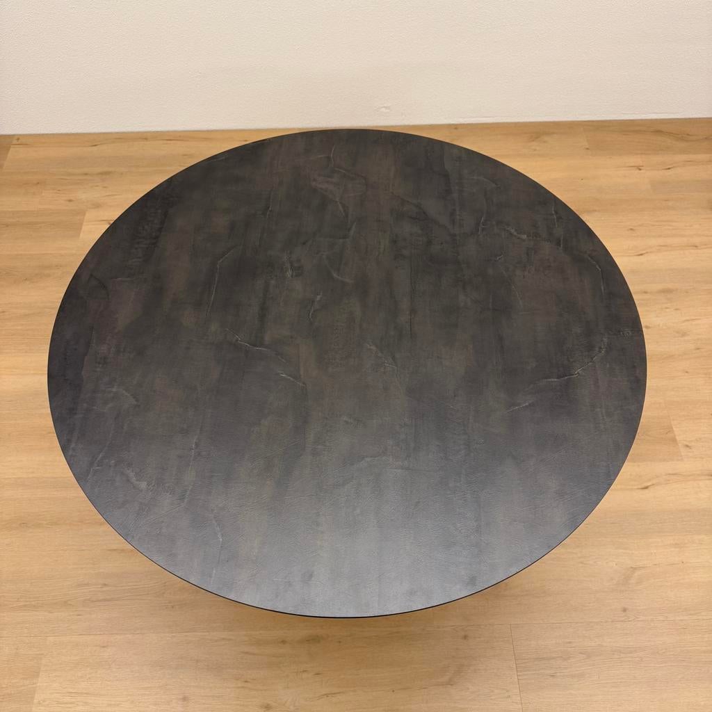 Ronde eettafel HPL Leisteen 120cm - Direct Leverbaar, Rond, Ophalen of Verzenden, Zo goed als nieuw, Info@betaalbaar-design.nl