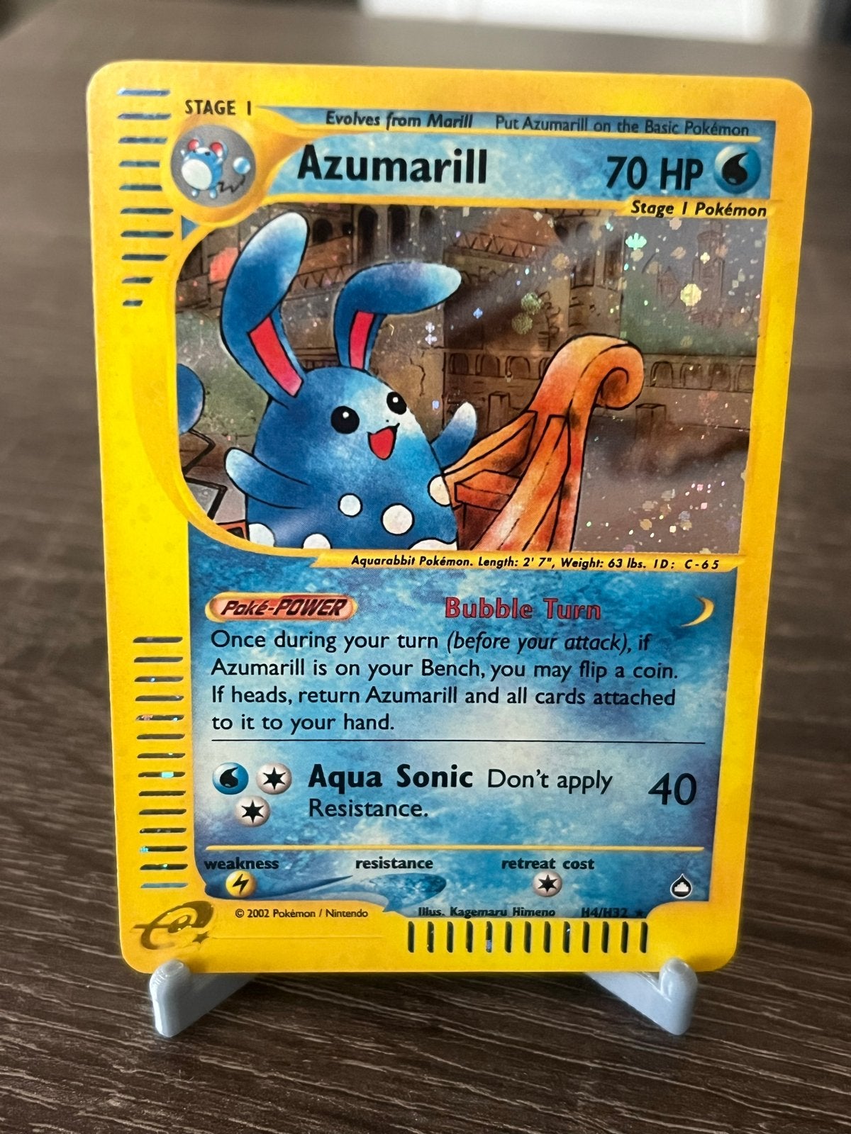 Azumarill (H4/H32) - Aquapolis - EX, Ophalen of Verzenden, Gebruikt, Losse kaart