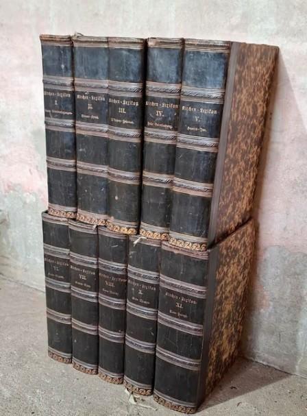 Antieke atiquariaat 10 set boeken encyclopedie katholieke, Boeken, Encyclopedieën, Ophalen of Verzenden, Gelezen