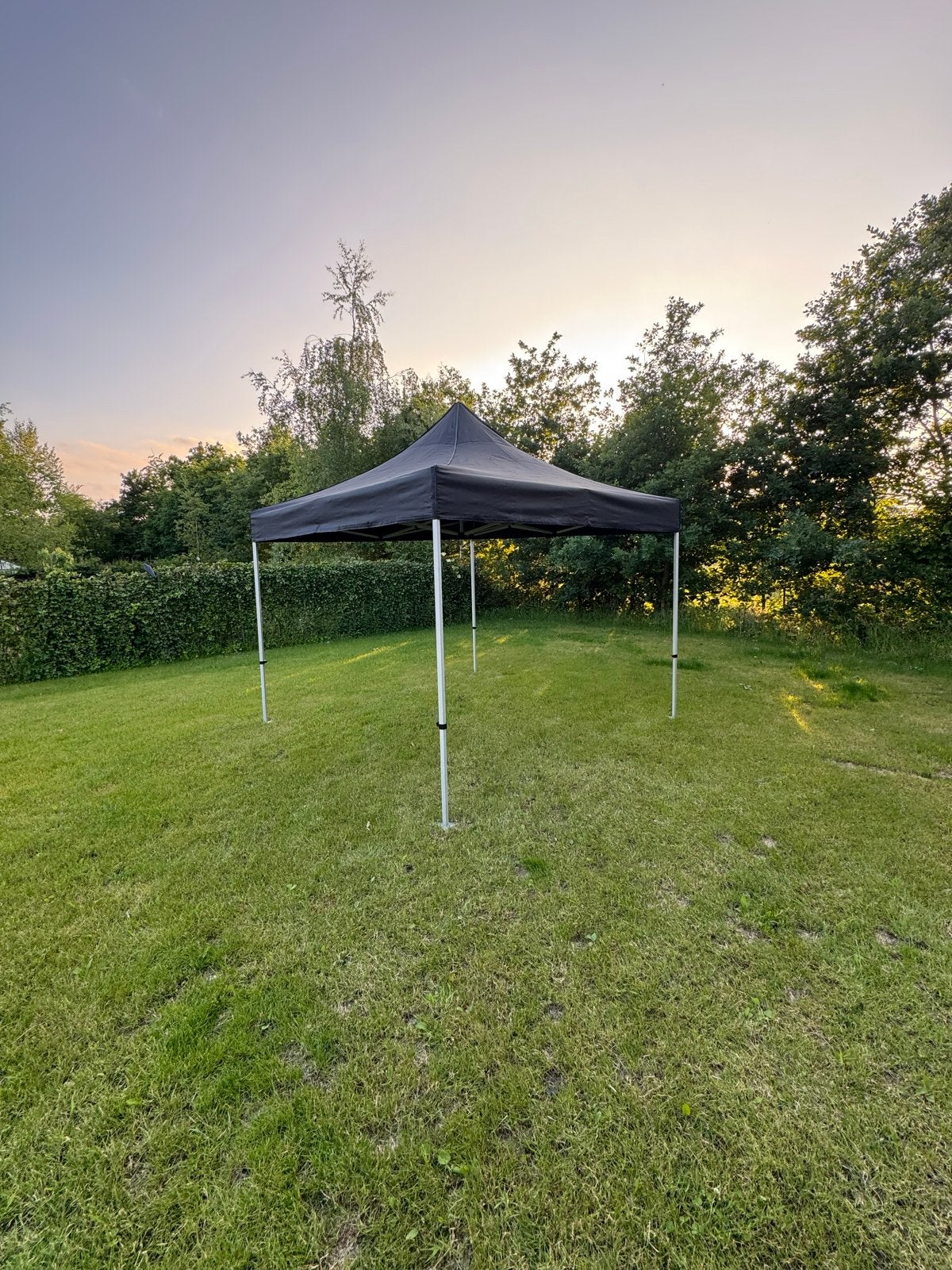 Partytent zwart staal 40mm hexagonaal frame, Tentdiscount, Opvouwbaar, Minder dan 4 meter, Zo goed als nieuw