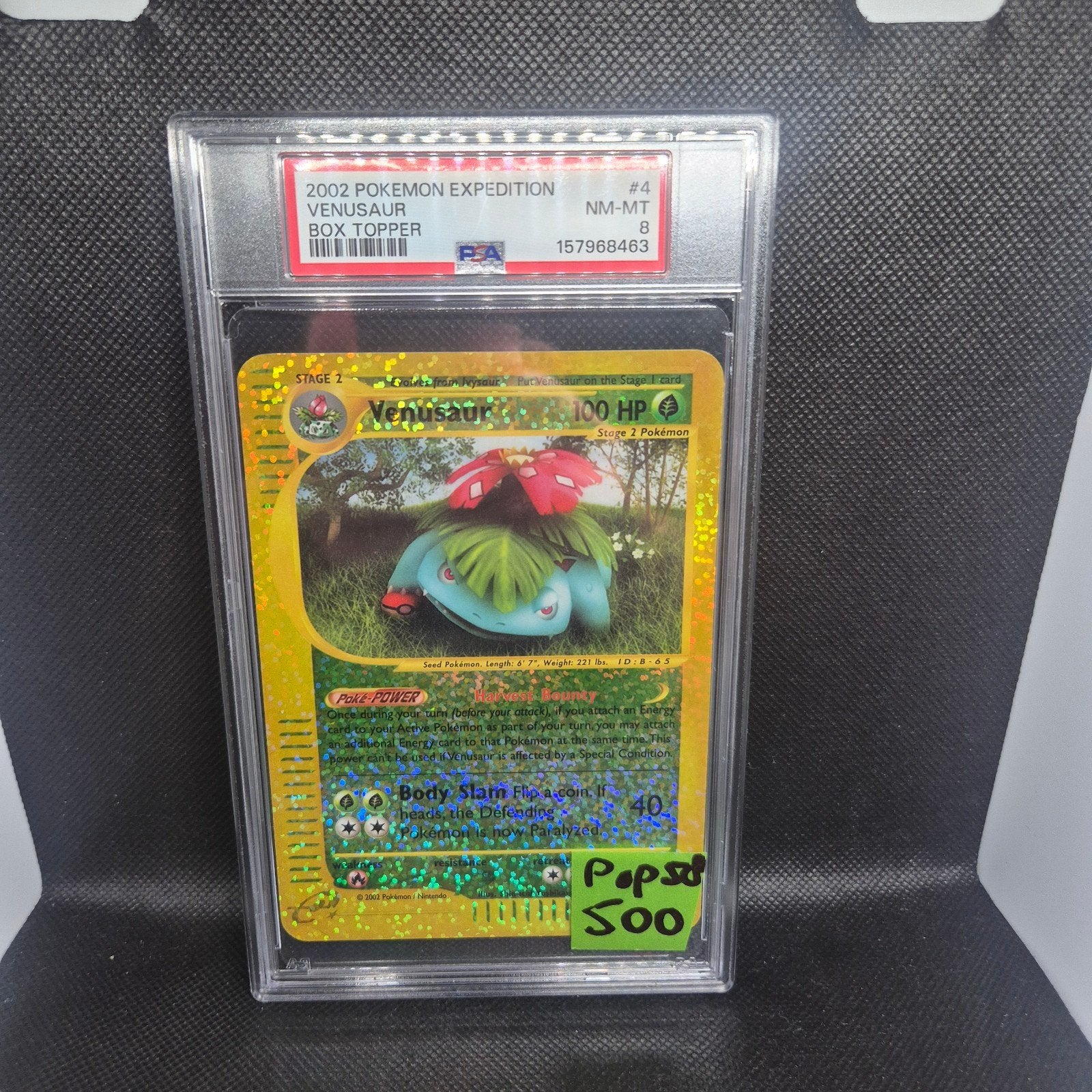 Venusaur Box Topper Expedition POP 58 PSA 8, Ophalen of Verzenden, Zo goed als nieuw