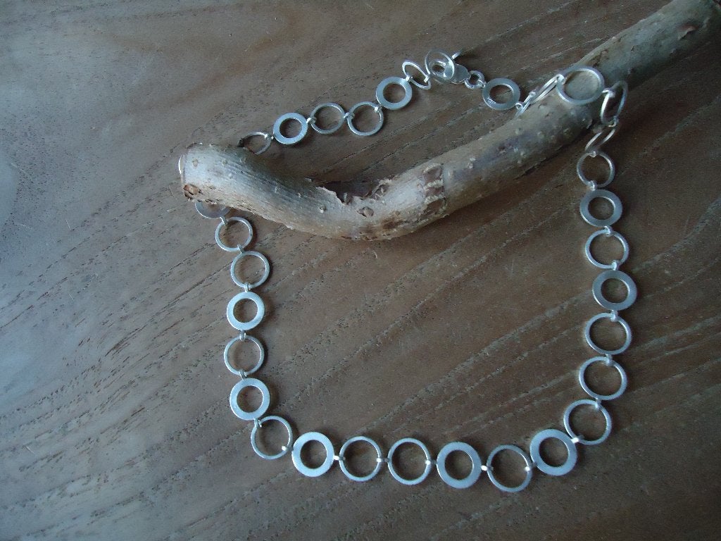 mooie echt zilveren subtiele TEZER ketting 925 mat/glans, Ophalen of Verzenden, Zo goed als nieuw, Zilver, Zilver