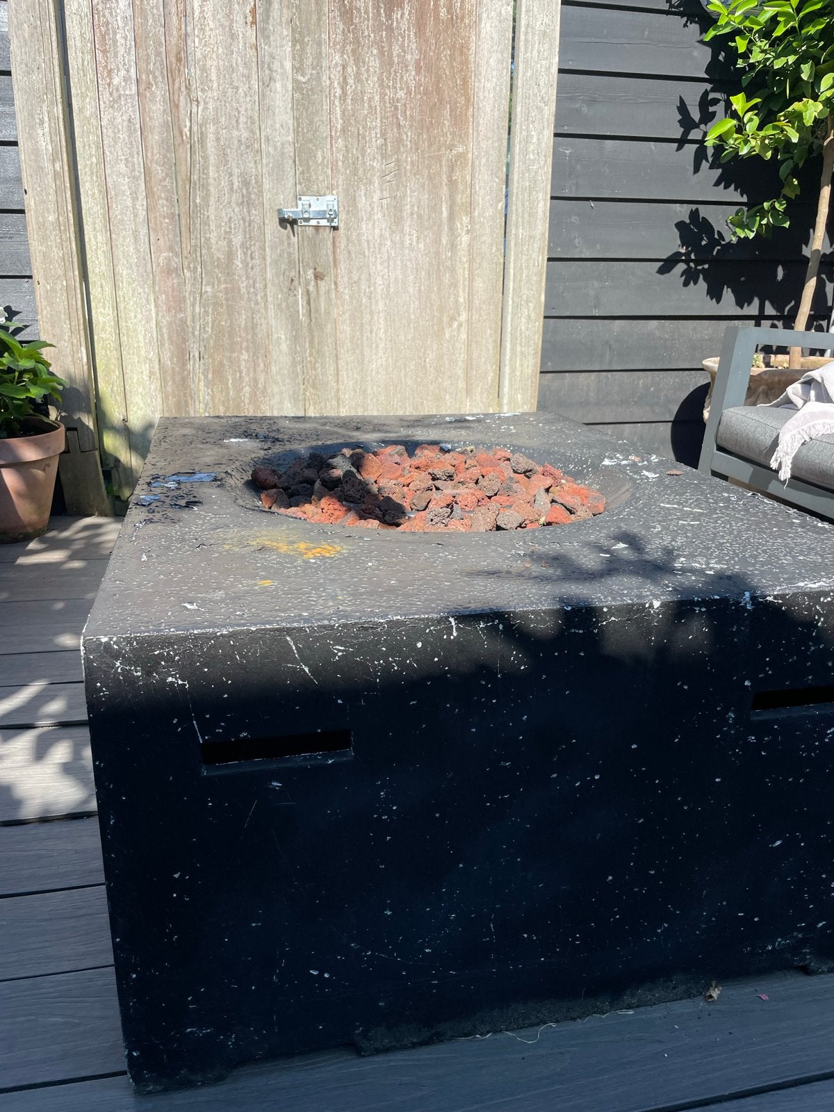 Vuurtafel Cocoon Table - 80x45x105 cm, Tuin en Terras, Ophalen, Gebruikt