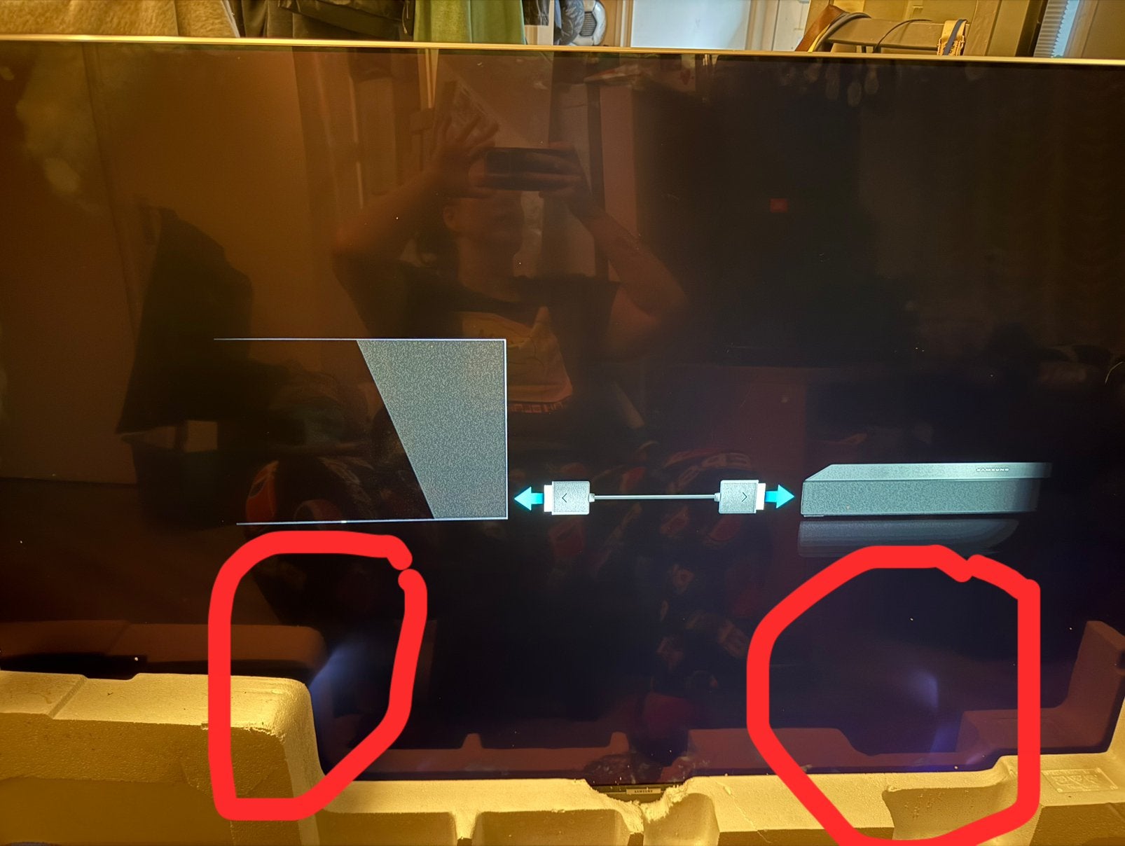 Samsung UE65MNU8000L met 2 vlekken  65 inch GEEN ONE CONNECT, Gebruikt, 50 Hz, Ophalen of Verzenden, Samsung