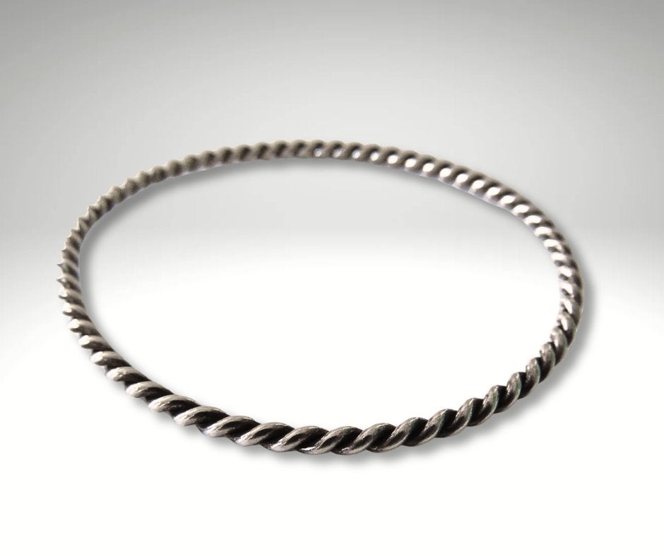 NAVAJO 925 zilveren twisted rope gedraaide slavenarmband #2!