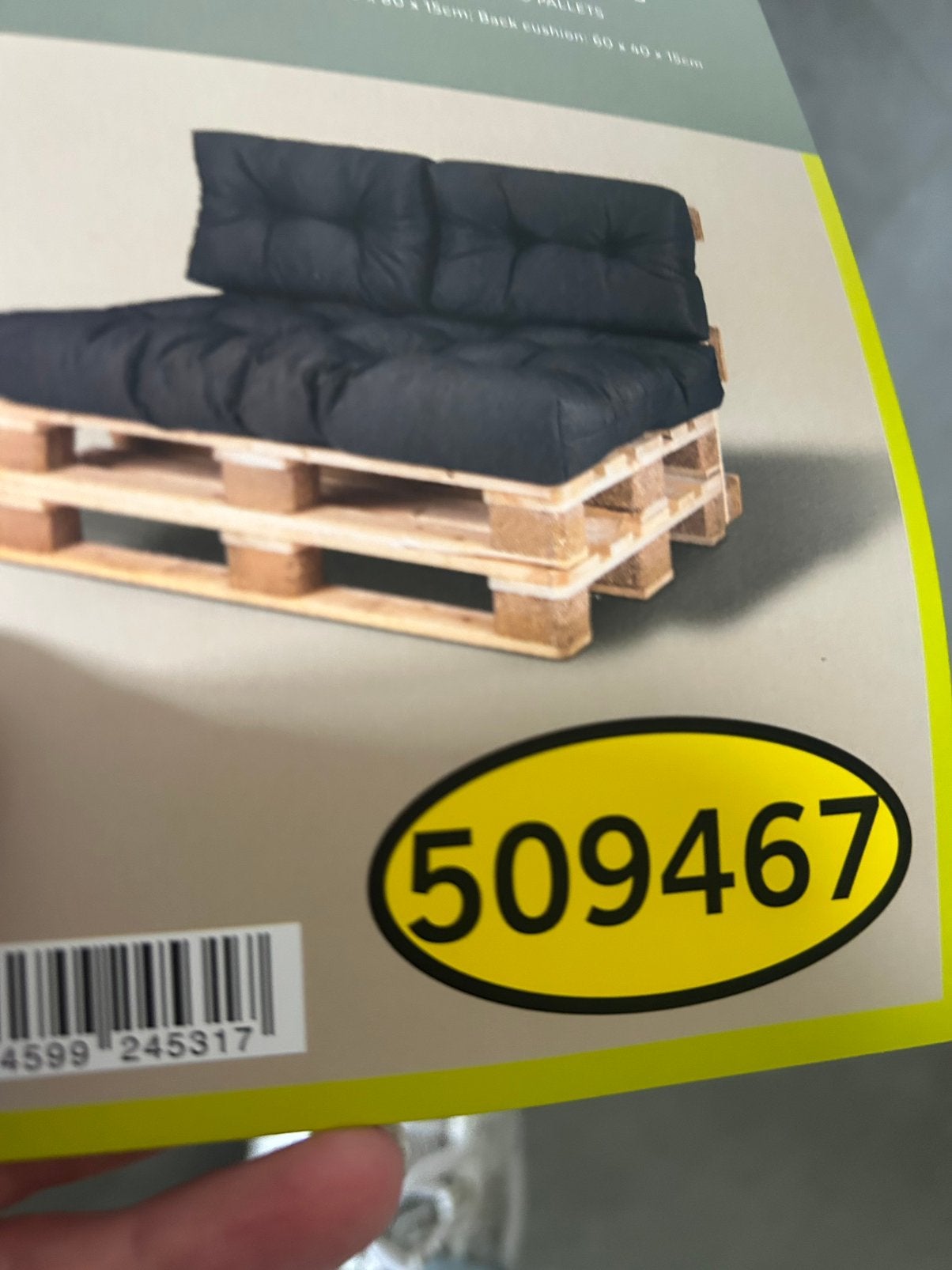 Kussen palletbank nieuw donkergrijs 80x120 cm, Tuin en Terras, Tuinmeubel-accessoires, Ophalen, Nieuw