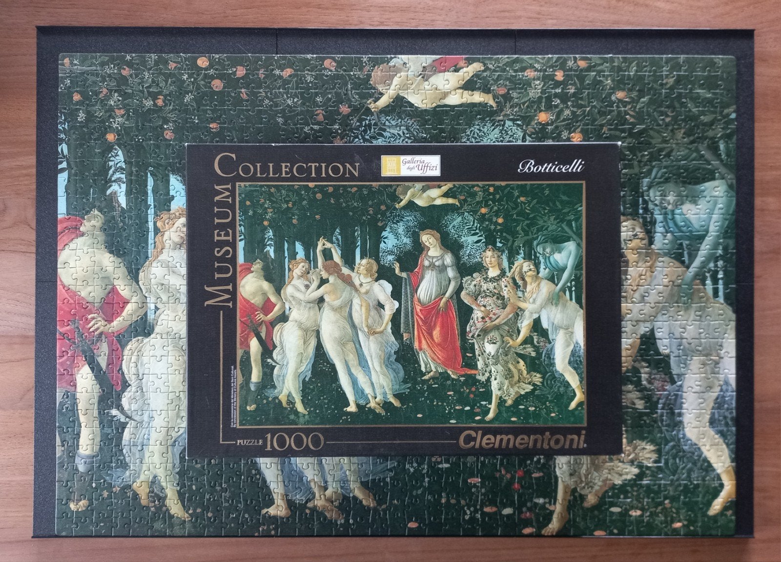 Clementoni Museum Collectie puzzel, Botticelli. 1000 stukjes, Ophalen of Verzenden, 500 t/m 1500 stukjes, Gebruikt, Legpuzzel