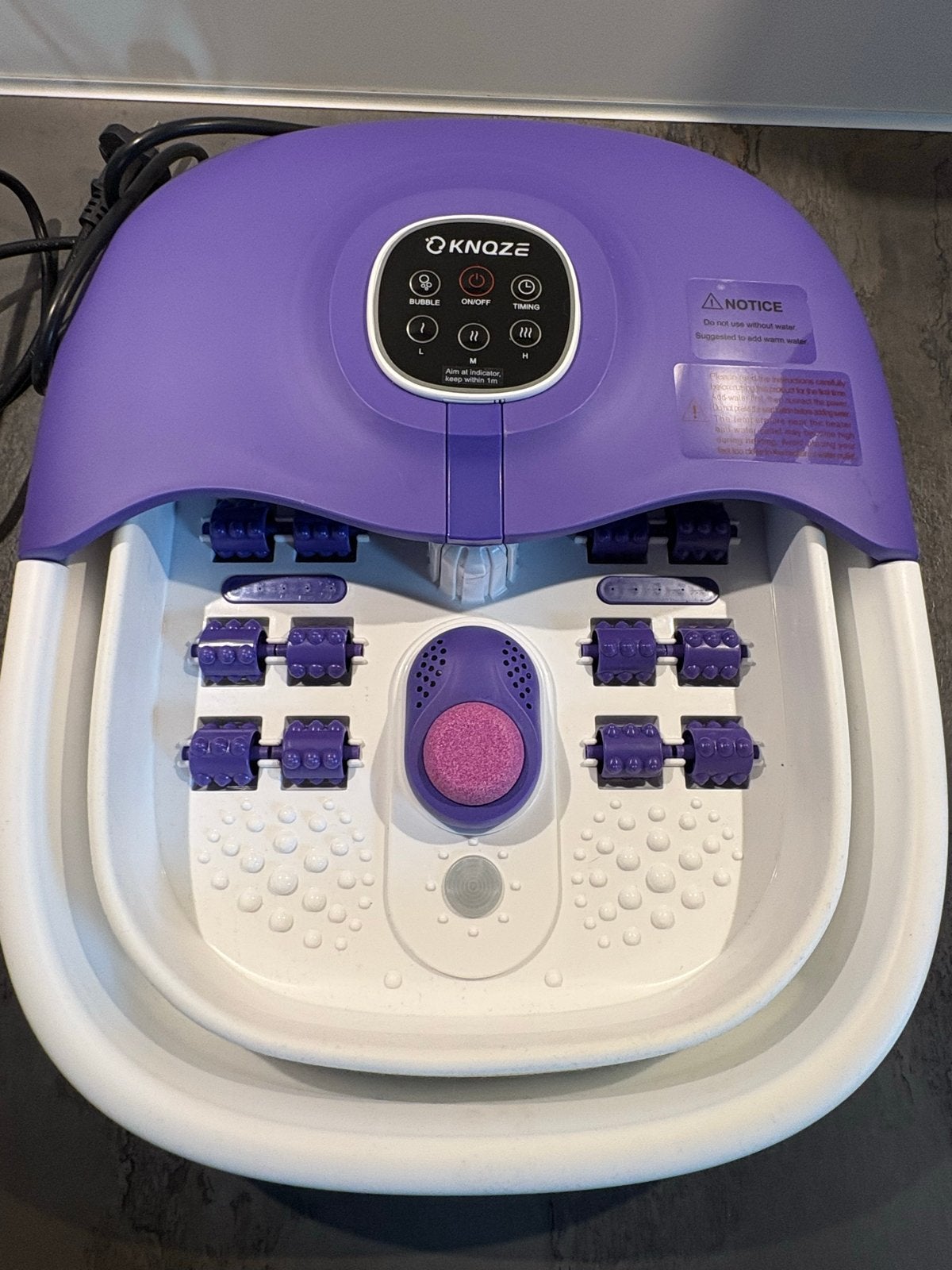 Knoze Foot Spa Massager MZD-02F - Zo goed als nieuw, Ophalen of Verzenden, Zo goed als nieuw, Hand- en Voetverzorging