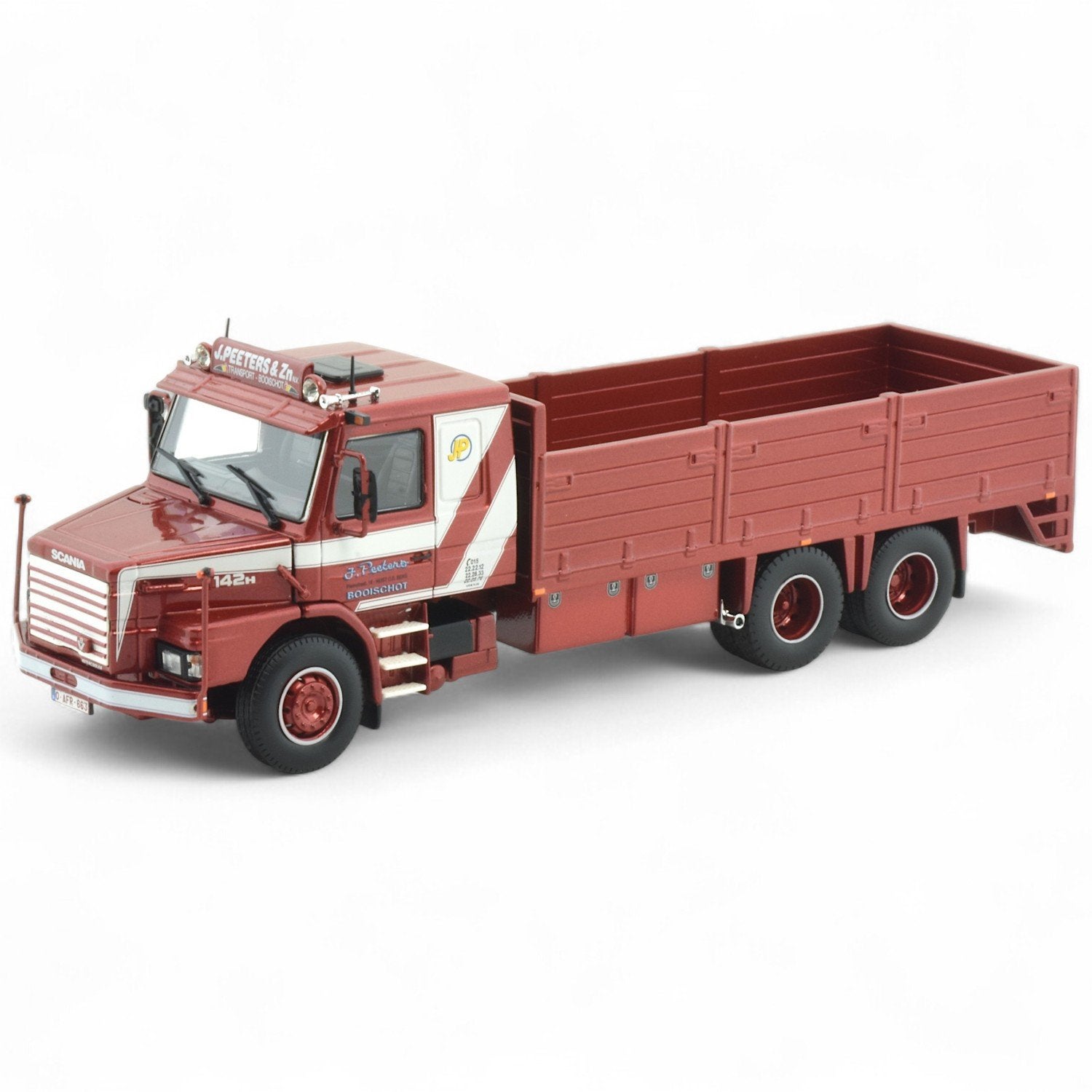 Scania 142H Hauber Motorwagen mit Ladefläche Resin - PEETERS, Hobby en Vrije tijd, Ophalen of Verzenden, Nieuw, Bus of Vrachtwagen
