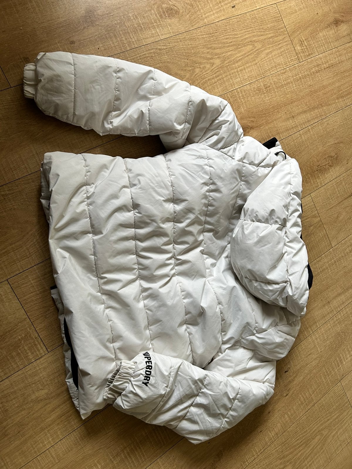 Superdry dames gewatteerde puffer jas winterjas 40/42 M L., Ophalen of Verzenden, Gedragen, Maat 38/40 (M), Jack