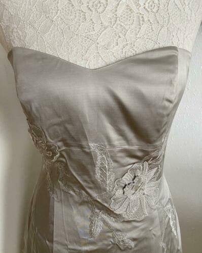Spotlight/warehouse strapless jurk maat S/M, Maat 38/40 (M), Beige, Ophalen of Verzenden, Zo goed als nieuw