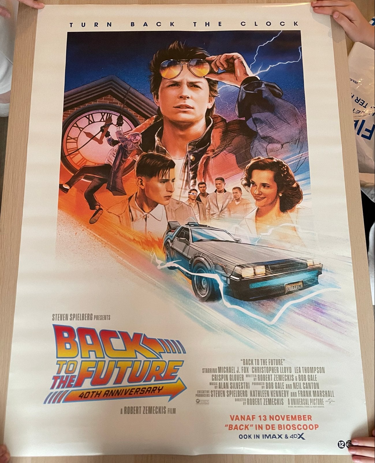 Back to the Future 40th Anniversary Filmposter, Verzamelen, Posters, Zo goed als nieuw, Film en Tv, A1 t/m A3, Rechthoekig Staand