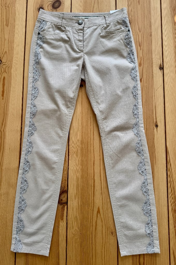 Marc Cain Jeans / Broek - Zand Beige - N1 / Small (maat 36), Overige kleuren, Ophalen of Verzenden, Zo goed als nieuw, W28 - W29 (confectie 36)