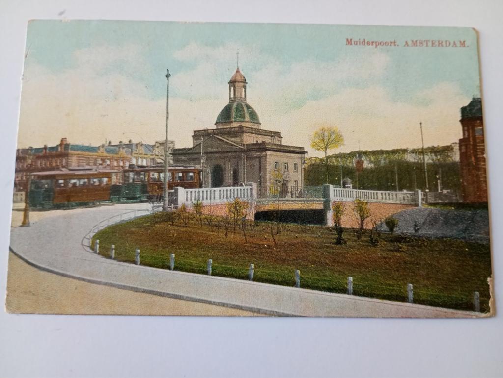 Amsterdam Muiderpoort met Tram 1912, Ophalen of Verzenden, Voor 1920, Gelopen, Noord-Holland