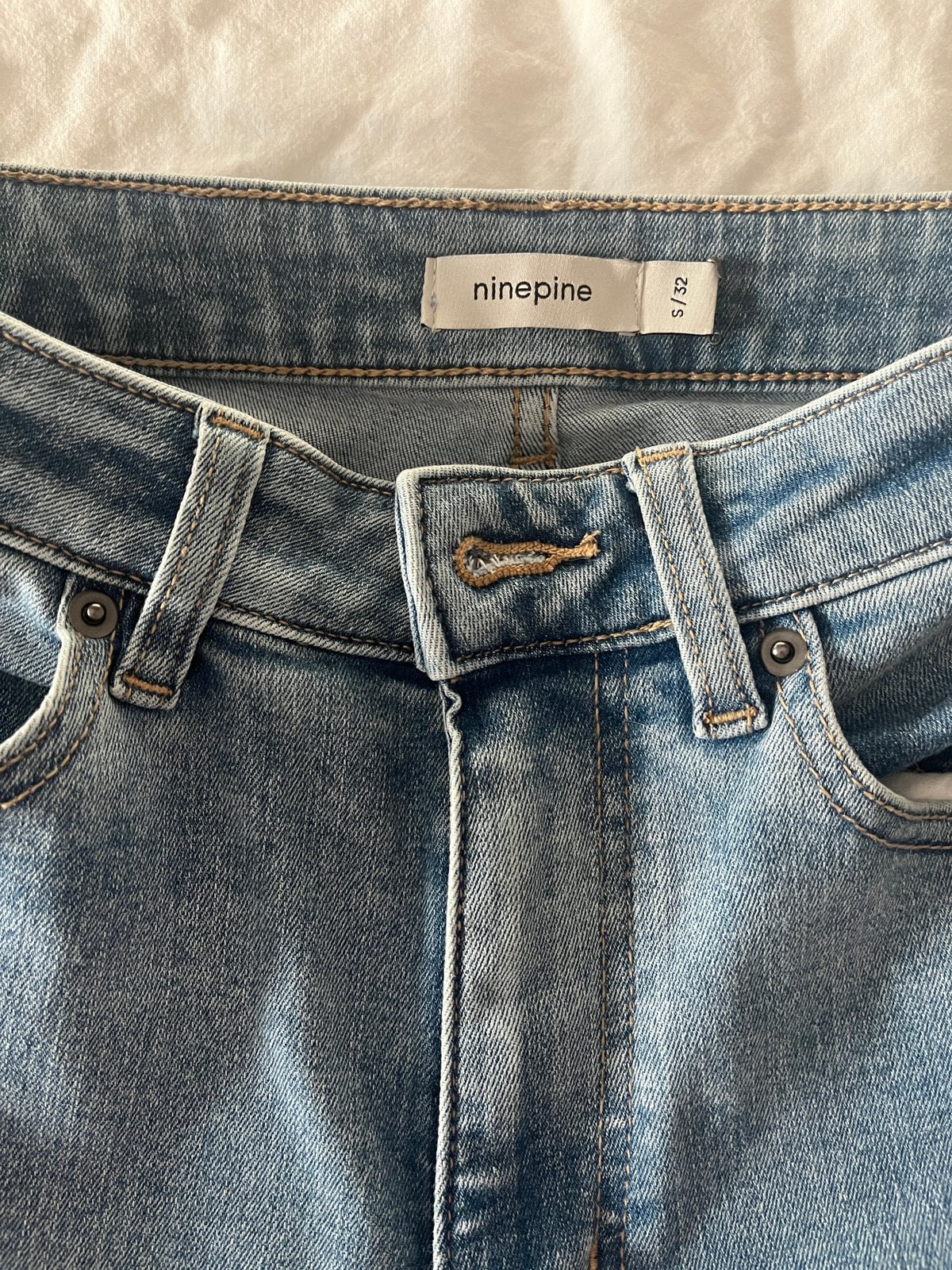 Ninepine jeans relaxed fit light blue S/32, Ophalen of Verzenden, Zo goed als nieuw, Blauw, W27 (confectie 34) of kleiner
