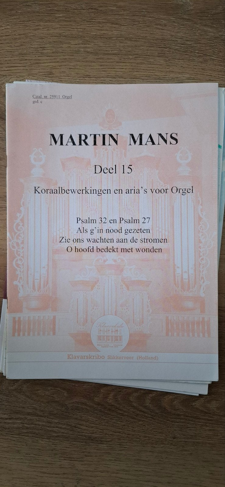 Martin Mans Deel 15 Koraalbewerkingen en aria's voor Orgel, Ophalen of Verzenden