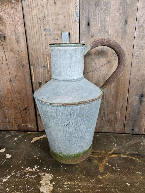 oude zinken kan ``WOONWINKEL RUSTIEK``, Antiek en Kunst, Ophalen of Verzenden